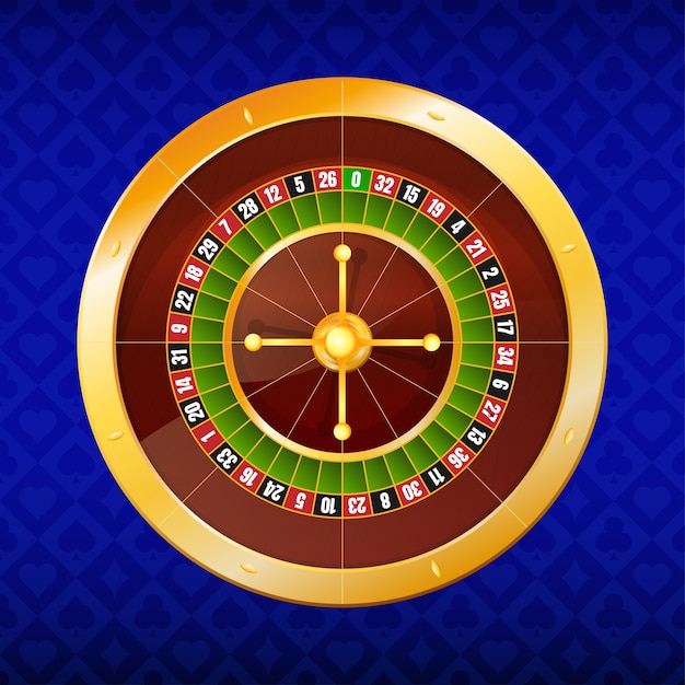 Vector casino roulette, bovenaanzicht, illustratie