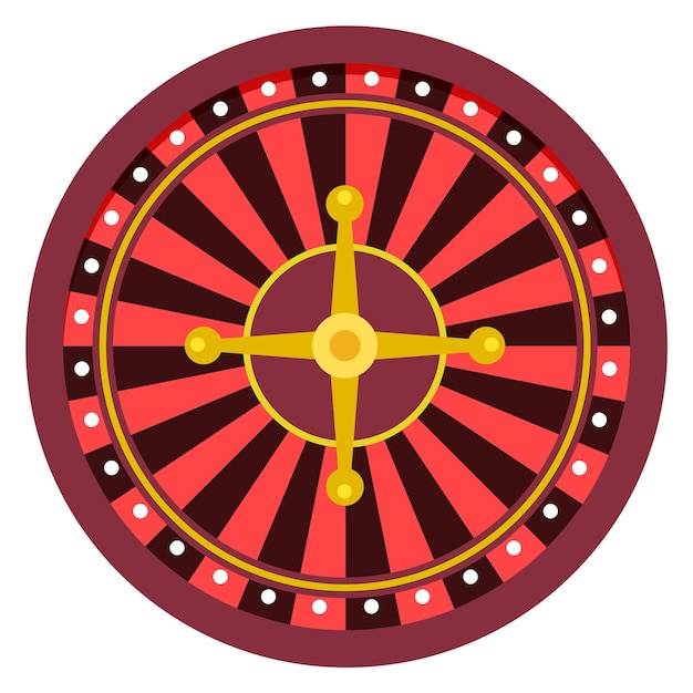 Vector casino roulette gokken symbool geluk spel icoon geïsoleerd op witte achtergrond