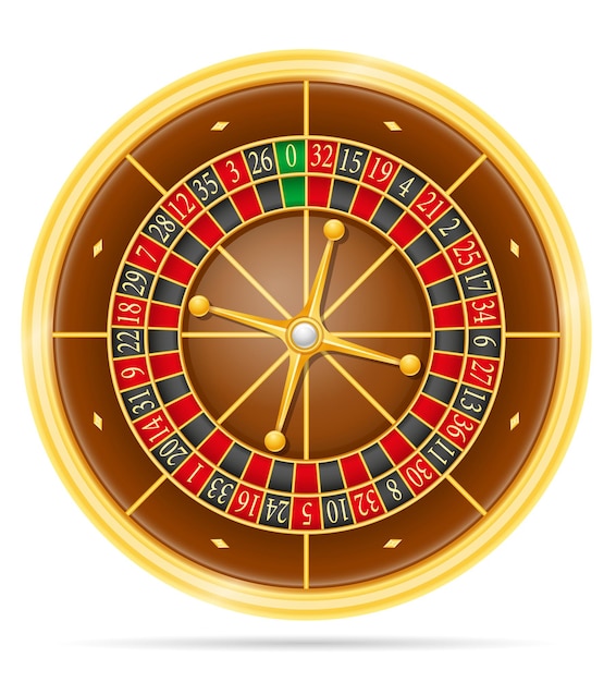 Vector casino roulette isolated on white background