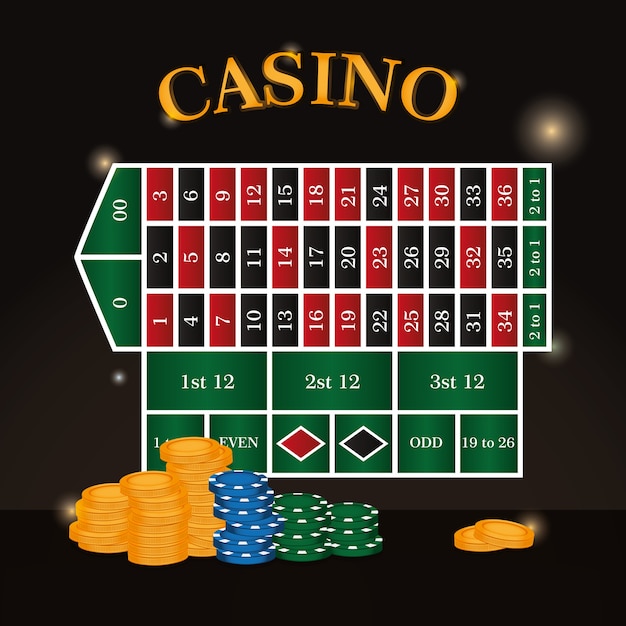 Vector casino roulette leisure game concept vector illustration graphic design