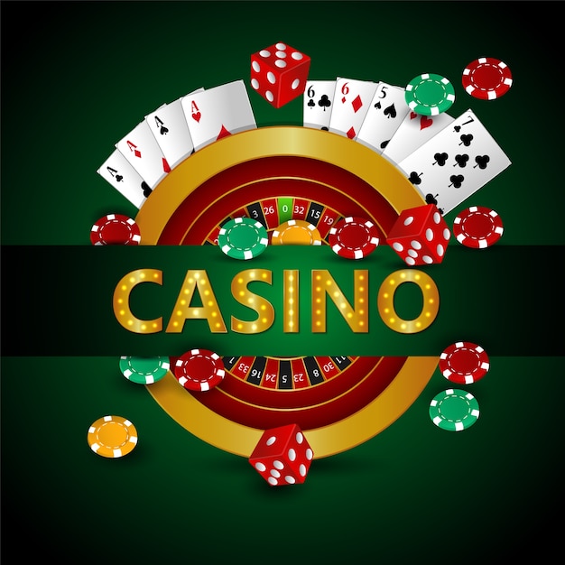 Casino roulette with chips