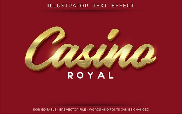 Casino royal text effect, editable 3d text style