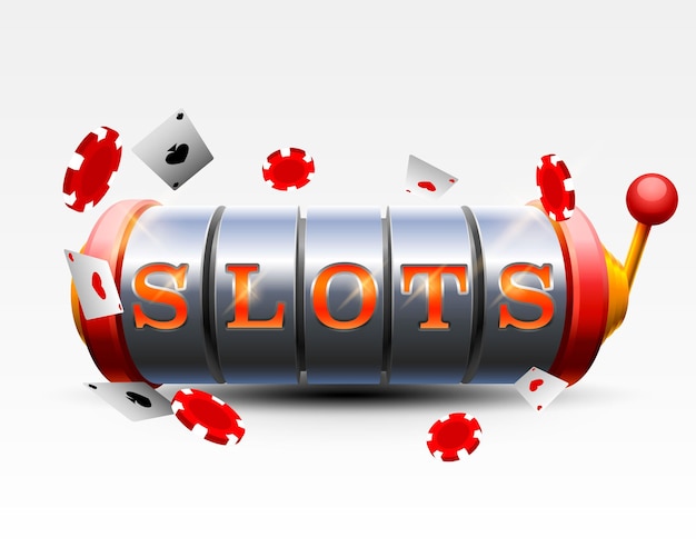 Vector casino slots jackpot 777 signboard. vector illustration