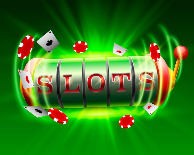 Vector casino slots jackpot 777 signboard. vector illustration