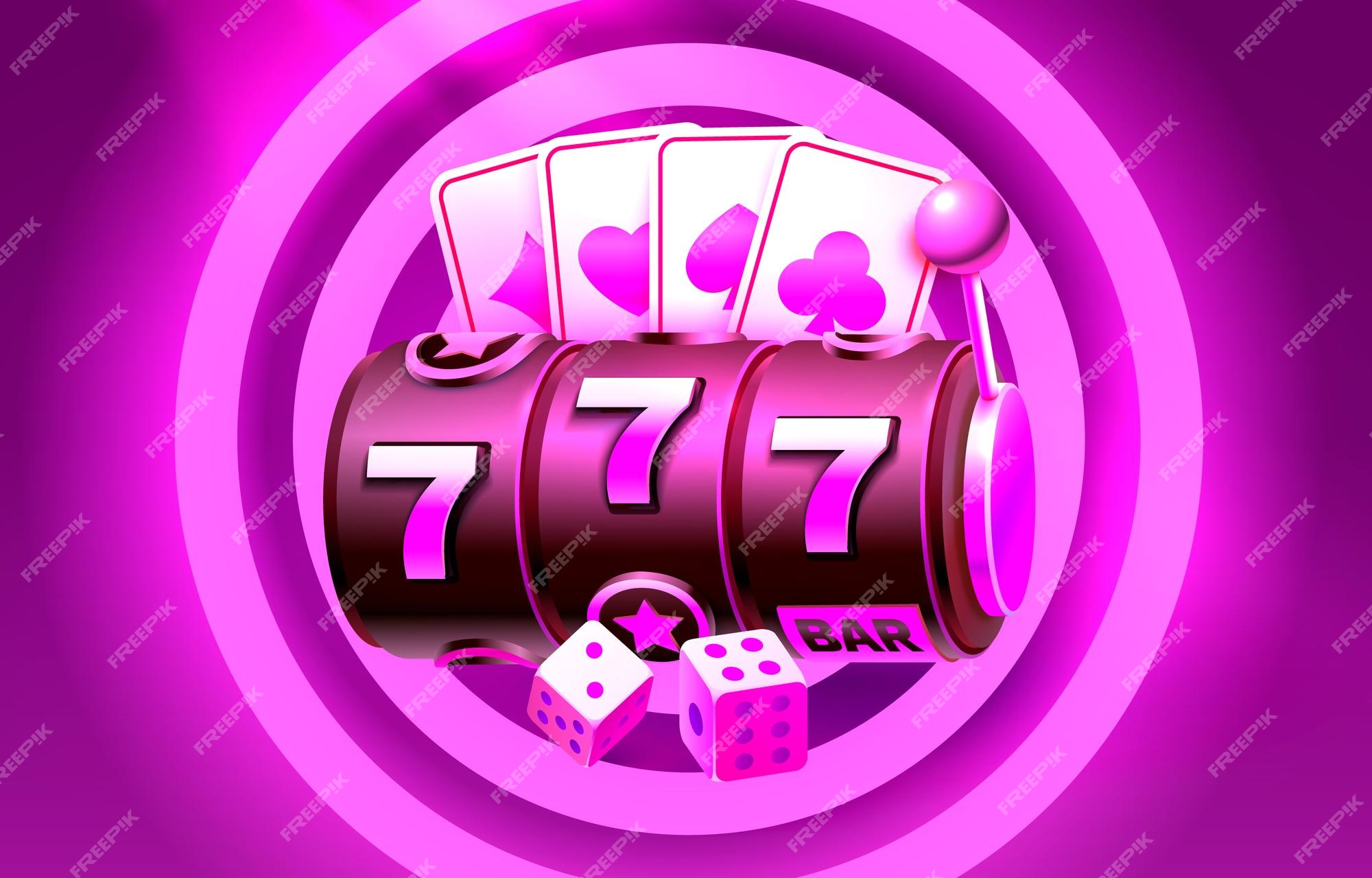 Premium Vector  Casino slots winner fortune of luck 777 win