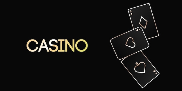 Vector casino social media banner