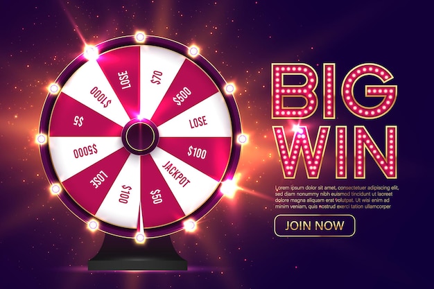 Casino spinnen fortuin wiel banner. Roulette, Jackpot Big Win.