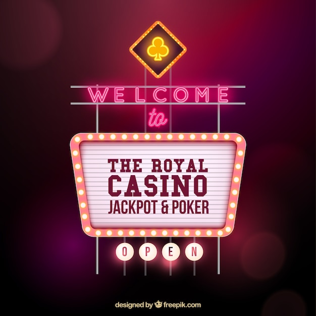 Vector casino teken welkom design