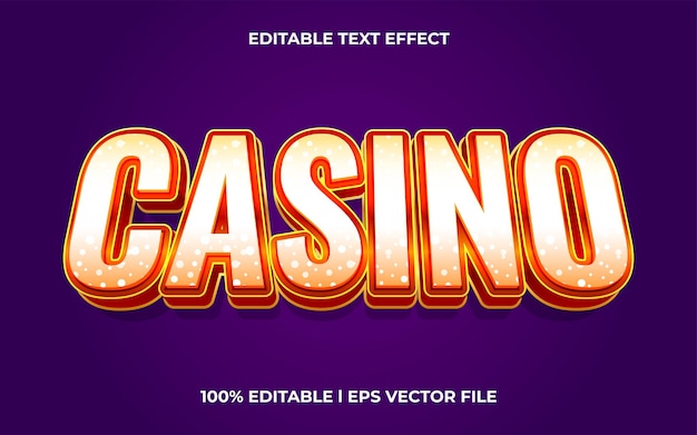 Casino text effect editable lettering typography font style, Luxury 3d text for tittle