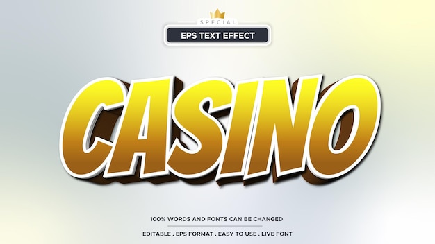 Casino Text Effect Editable