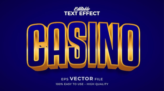 Типография казино премиум редактируемый текстовый эффект