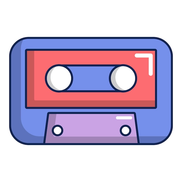 Cassete tape icon cartoon illustration of cassete tape vector icon for web design