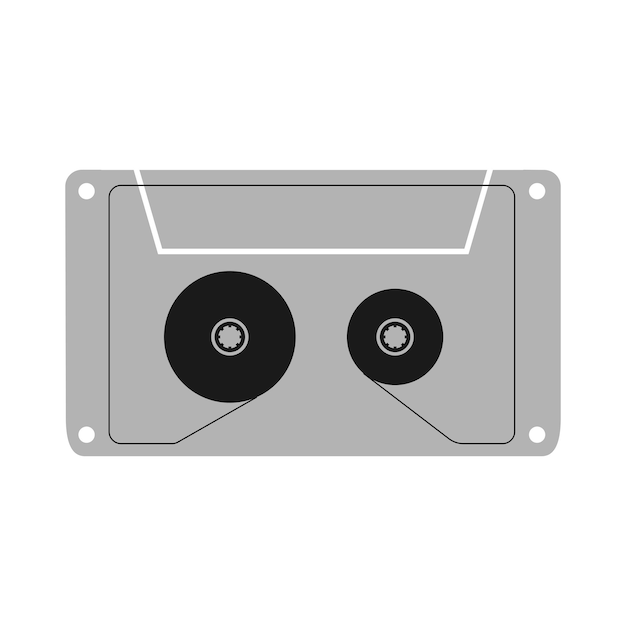 Cassette icon vector