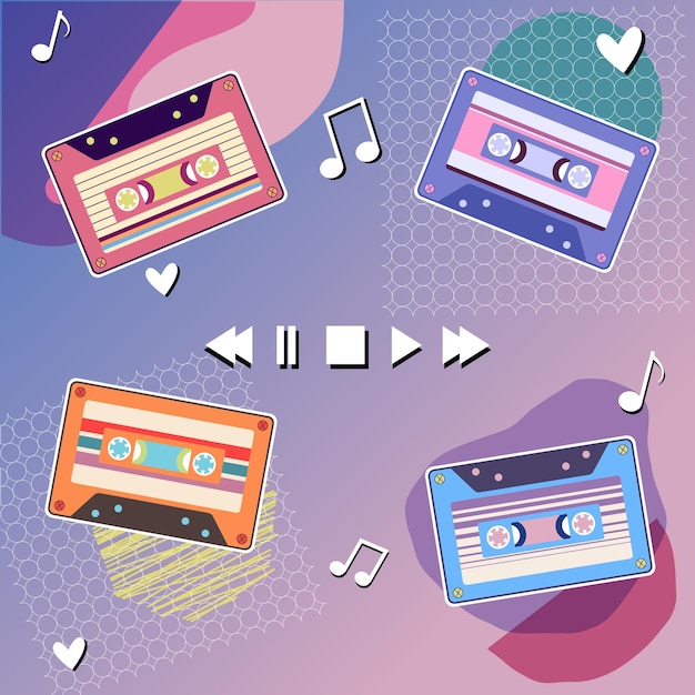 Vector cassette and music elements