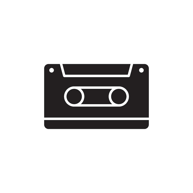 Cassette tape icon vector ontwerp sjablonen geïsoleerd op witte achtergrond