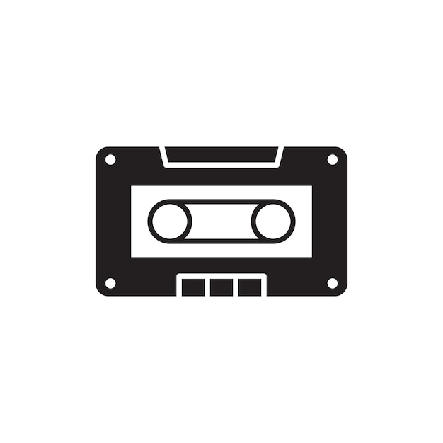 Cassette tape icon vector ontwerp sjablonen geïsoleerd op witte achtergrond