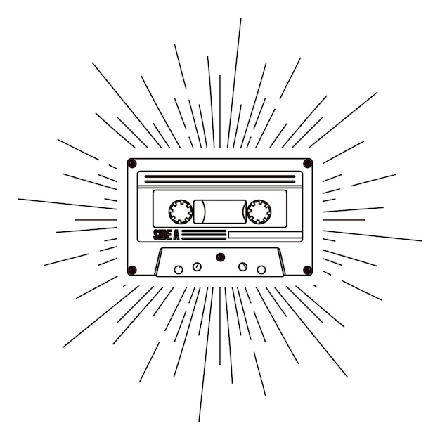 cassette tape isolated icon design