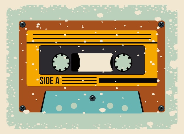 Cassette tape isolated icon design