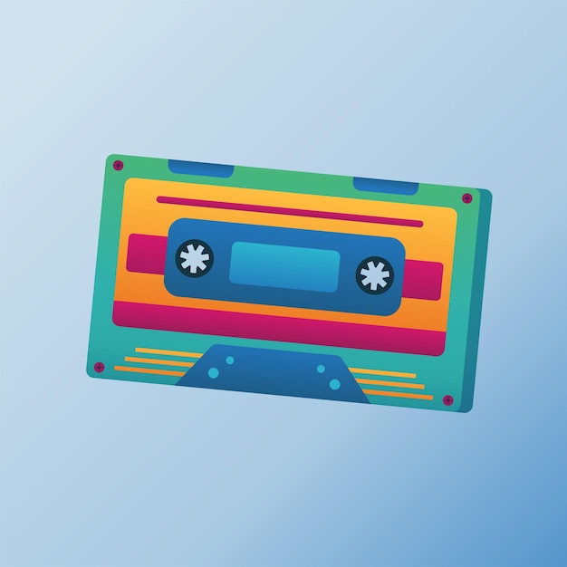 Vector cassette tape object illustration