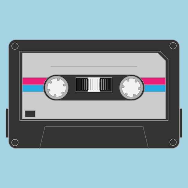 Cassettebandje Retro vintage mixtape vector illustratie