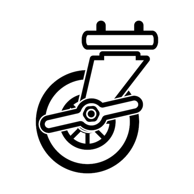 Caster Wheel Icon Vector Art Illustration