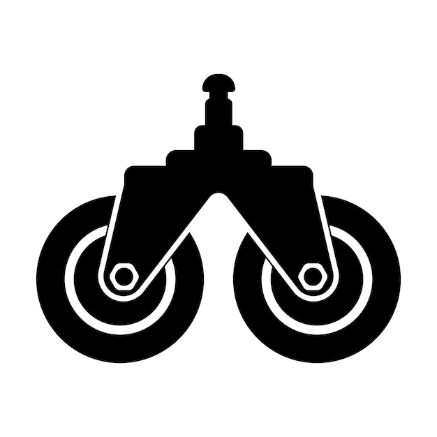 Caster Wheel Icon Vector Art Illustration