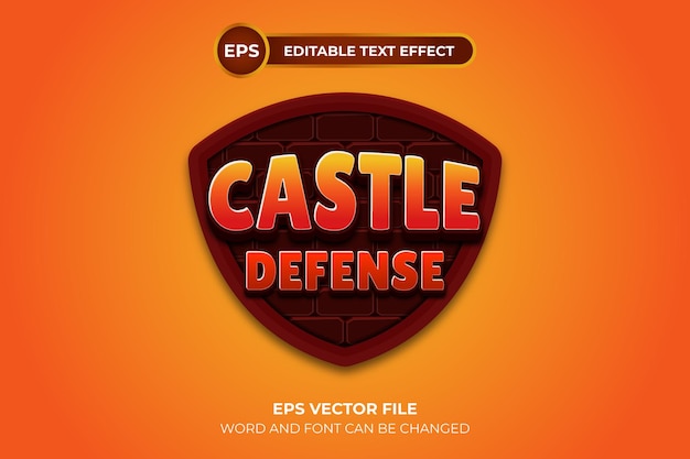 Castle defense editable text effect