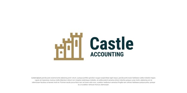 Vector castle finance logo bedrijf zakelijk icoon