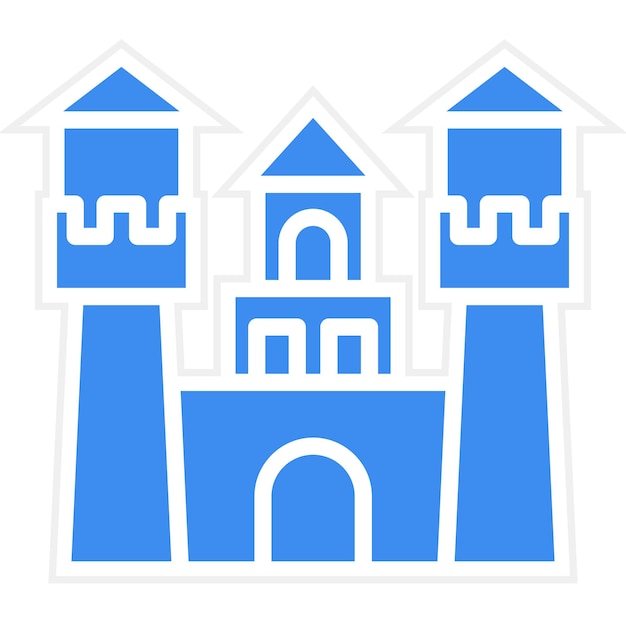 Vector castle icon style