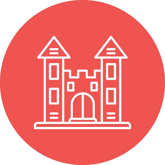 Castle icon vector image Can be used for Medieval