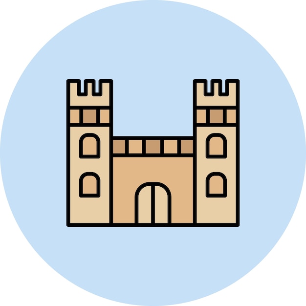 Castle icon vector image Can be used for Pirate