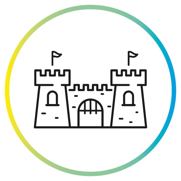 Castle icon vector