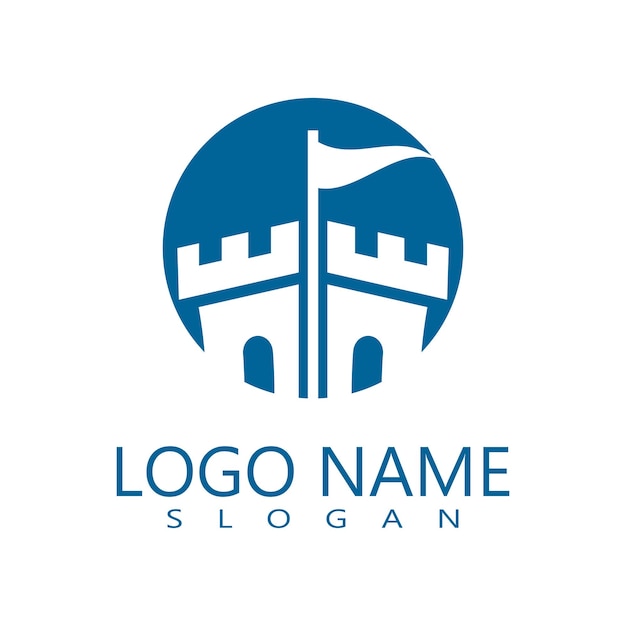 Vector castle ilustration logo vector template