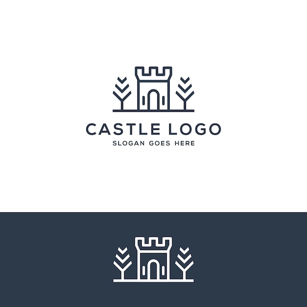 Vector castle logo concept