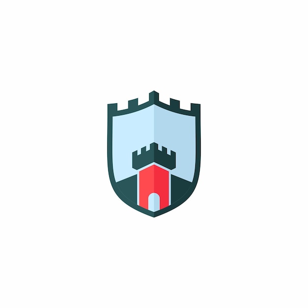 創造的なテンプレートを使用した城のロゴデザインのインスピレーション