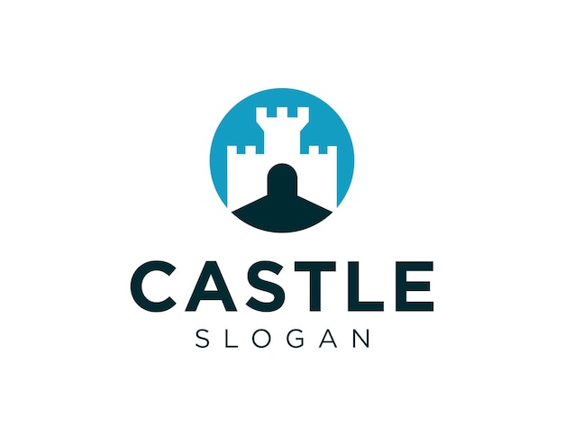 Castle 로고 디자인은 흰색 배경의 Corel Draw 2018 응용 프로그램을 사용하여 만들어졌습니다.