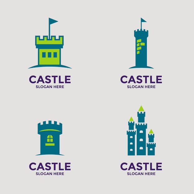 Castle logo or emblem set