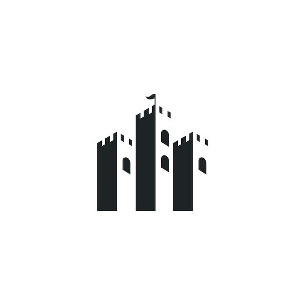 Castle logo icon design vector ilustration