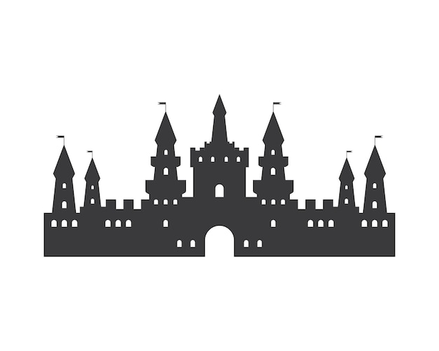 Castle logo icon vector illustration design