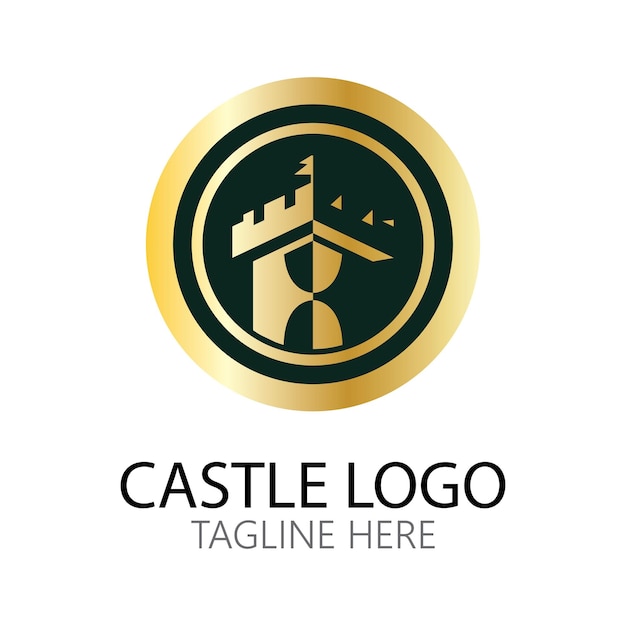 Замок логотип символ векторные иллюстрации дизайн шаблона