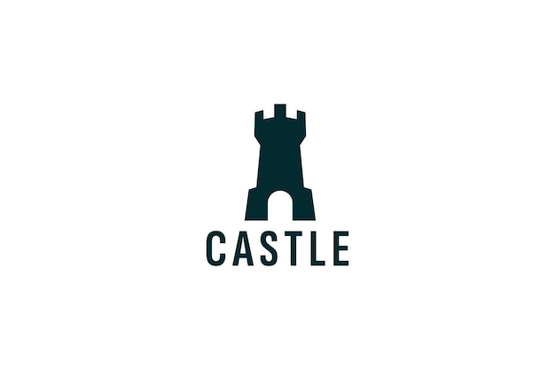 Castle logo vector icon illustration