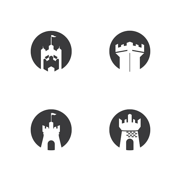 Castle logo vector illustration template