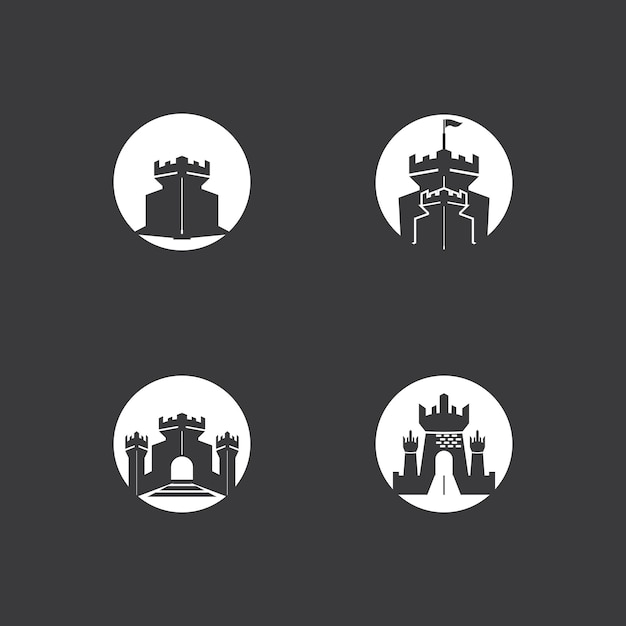 Castle logo vector illustration template