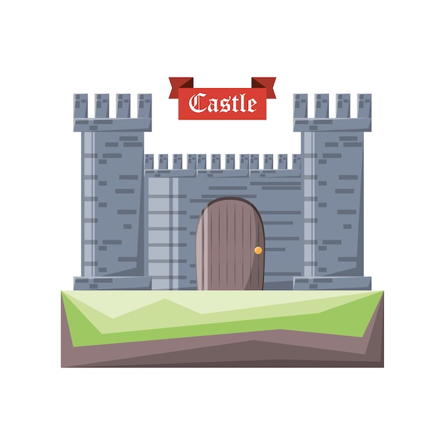 Vector castle of palace medieval and fairytale theme