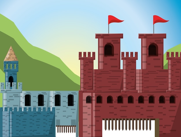 castle of palace medieval and fairytale theme