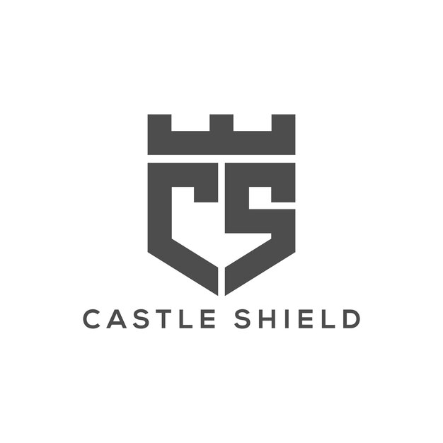 Premium Vector | Castle shield modern flat logo design
