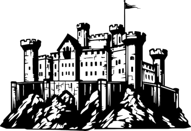 Castle silhouette Vector Illustration