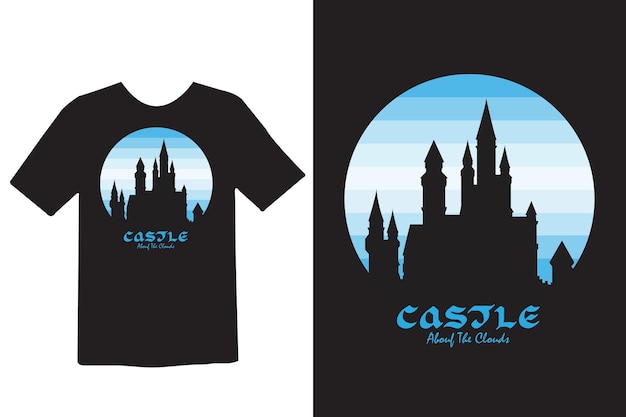 Castle T Shirt Design Retro Vintage