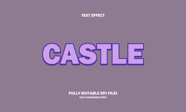 castle text effect design template