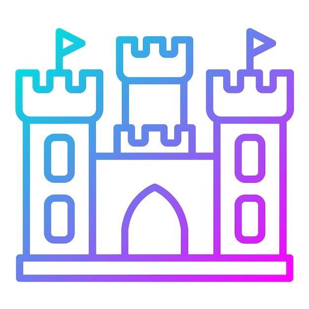 Castle vector icoon Kan worden gebruikt voor Type of Houses iconeset